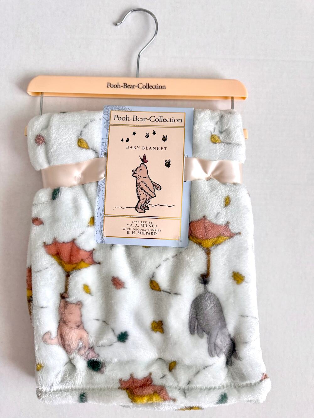New Pooh Bear Collection Winnie The Pooh Leaves Fall Baby Blanket 30" x 40"